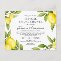 Aquarellbänder Virtual Bridal Dusche Einladung