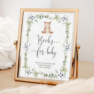 Aquarellbär, Eukalyptusbücher für Kinder Poster