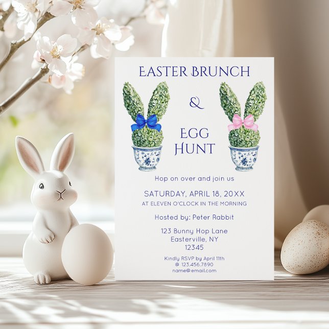 Aquarellbär Ostern Brunch und Eierjagd Einladung (Von Creator hochgeladen)