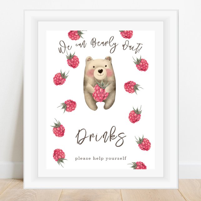 Aquarellbär - Trinkt Poster (Von Creator hochgeladen)