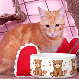 Aquarellbär Valentinstag Keramik Napf