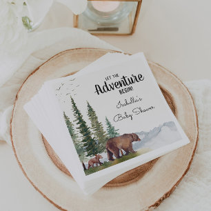 Aquarellbärendusche Serviette