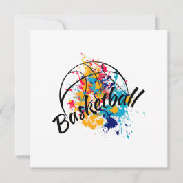 Aquarellbasketball Dankeskarte