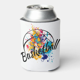 Aquarellbasketball Dosenkühler