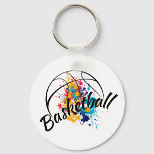Aquarellbasketball Schlüsselanhänger