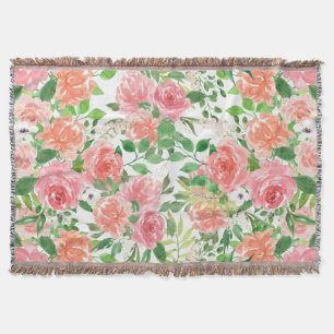 Aquarellbauernhof Rose Decke