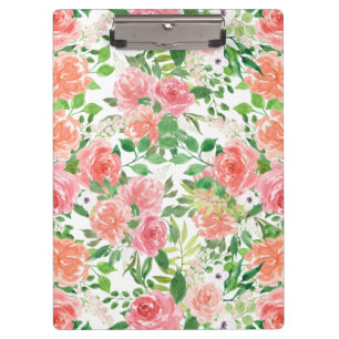 Aquarellbauernhof Rose Klemmbrett