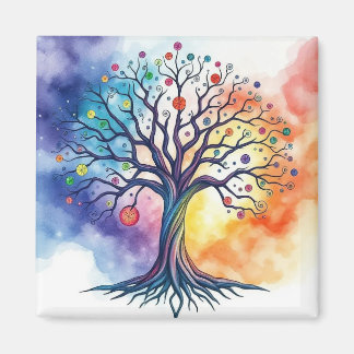 Aquarellbaum Magnet