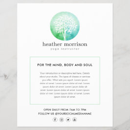 Aquarellbaum Yoga und Wellness Flyer