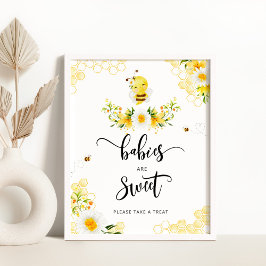 Aquarellbäume daisy Babies sind süßes Poster