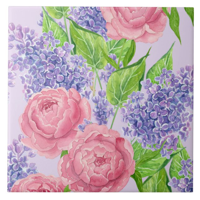 Aquarellbäume Fliese (Vorderseite)