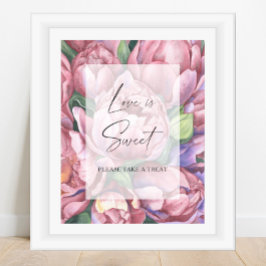 Aquarellbäume - Liebe ist süß, Leckerei Poster