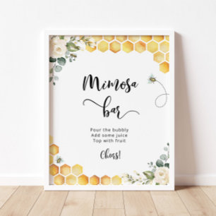 Aquarellbäume Mimosa Bar Poster