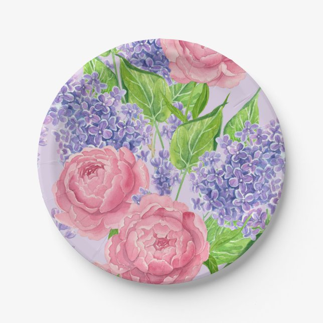 Aquarellbäume Pappteller