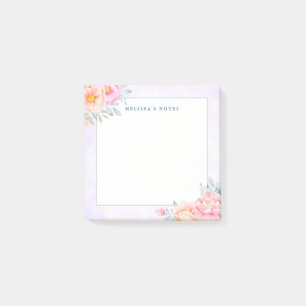 Aquarellbäume Rose Rosa Pfirsichpfirsich Boho Post-it Klebezettel
