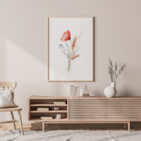 Aquarellbäume und wild lebende Blume