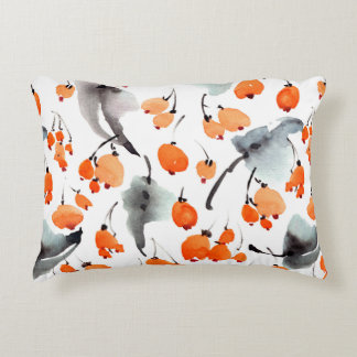 Aquarellbeeren und Blätter - Darstellung Dekokissen