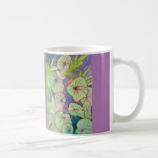 Aquarellbegonie und Philodendron Tasse