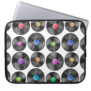 Aquarellbild einer Vinyl lp-Retroaufnahme Laptopschutzhülle