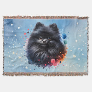 Aquarellbild für den Schwarzen Spitz Decke