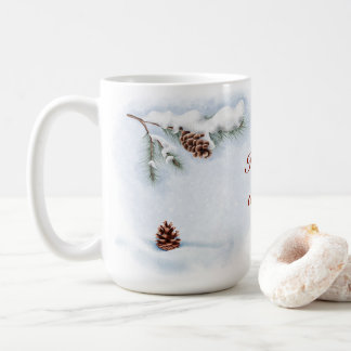 Aquarellbild "Happy Winter" Kaffeetasse