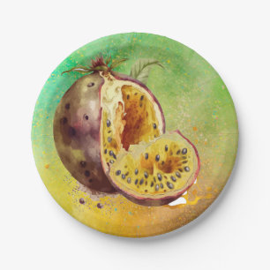 Aquarellbild Pappteller