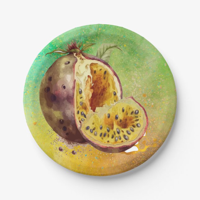 Aquarellbild Pappteller (Vorderseite)