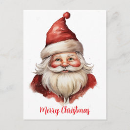 Aquarellbild Santa Claus Feiertagspostkarte