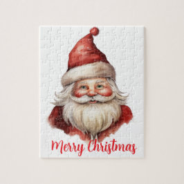 Aquarellbild Santa Claus Puzzle