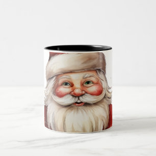 Aquarellbild Santa Claus Zweifarbige Tasse
