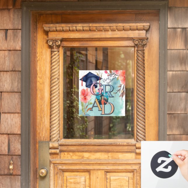 Aquarellbilder-Abschluss Fensteraufkleber (Haustür)