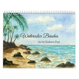 Aquarellbilder an der Wand Kalender