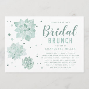 Aquarellbilder Bridal Brunch Einladung