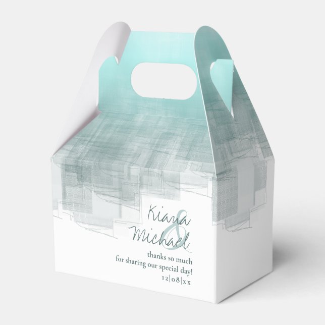 Aquarellbilder Danke Aquamarin V2 ID774 Geschenkschachtel (Vorderseite)