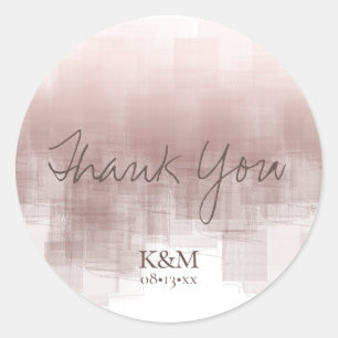 Aquarellbilder Danke Cinnamon ID774 Runder Aufkleber