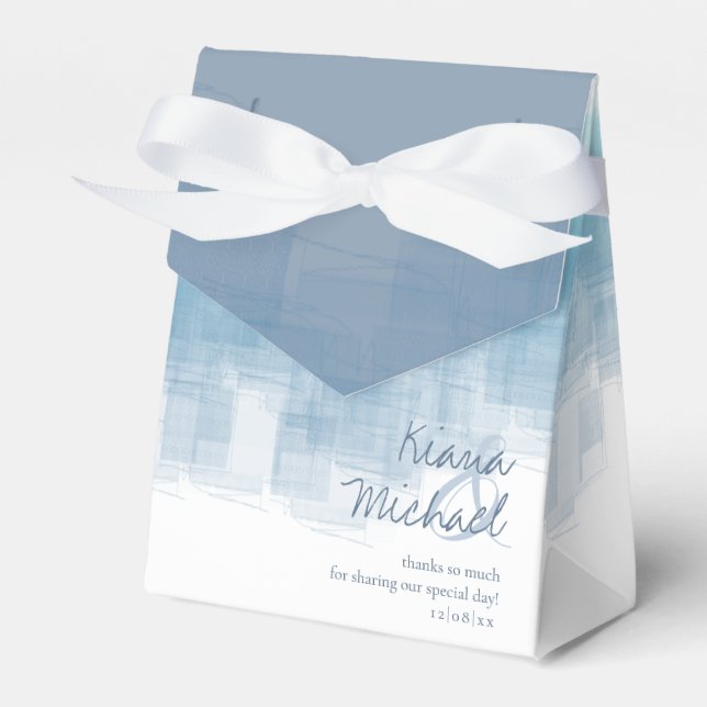 Aquarellbilder Danke Dusty Blue ID774 Geschenkschachtel (Vorderseite)