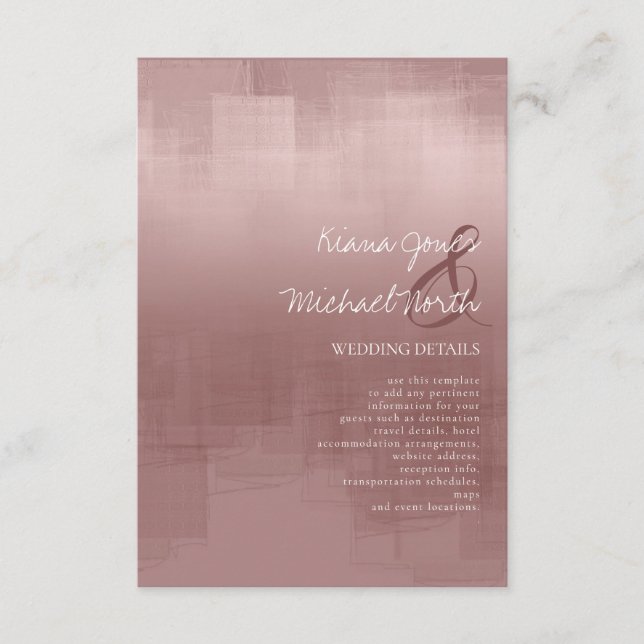 Aquarellbilder Details Zimtfarben Rose ID774 Begleitkarte (Vorderseite)