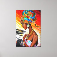 Aquarellbilder drucken - Afrikanische Prinzessin