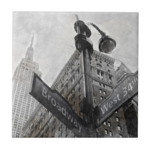 Aquarellbilder Ecke Signature Keramik Tile NYC Fliese