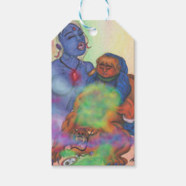 Aquarellbilder Fantasy Liebe Eros ride cat Geschenkanhänger