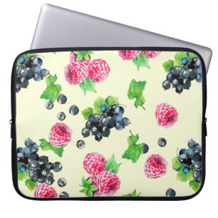 Aquarellbilder für Himbeere und schwarze Johannis Laptopschutzhülle