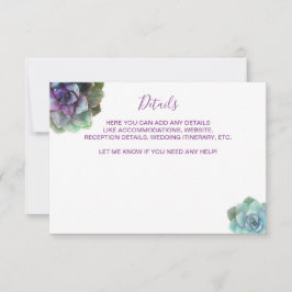 Aquarellbilder für Hochzeiten - Details zur Einlad RSVP Karte