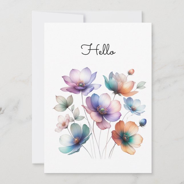 Aquarellbilder für Hübsche Blume Bouquet (Vorderseite)