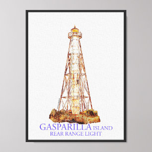 Aquarellbilder Gasparilla Insel Fotodruck