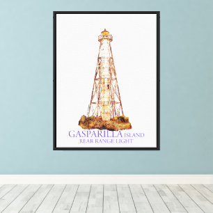 Aquarellbilder Gasparilla Insel Leinwanddruck