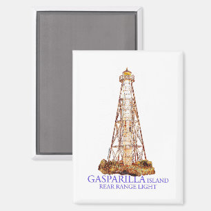 Aquarellbilder Gasparilla Insel Magnet