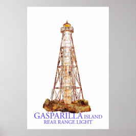 Aquarellbilder Gasparilla Insel Poster