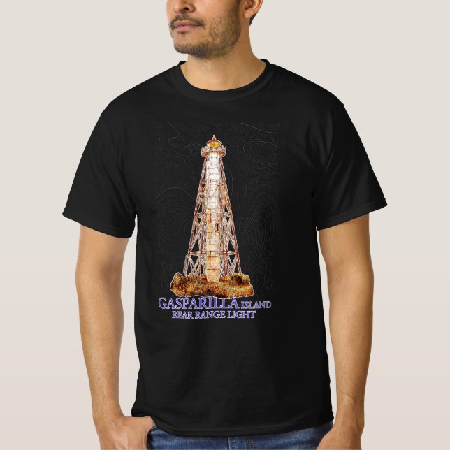 Aquarellbilder Gasparilla Insel T-Shirt (Vorderseite)