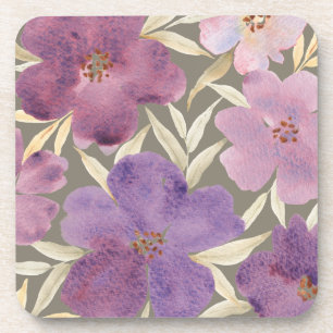 Aquarellbilder im grünen Hintergrund Getränkeuntersetzer