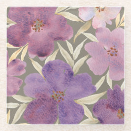 Aquarellbilder im grünen Hintergrund Glasuntersetzer